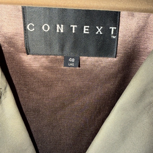 Context Men's Khaki Trench Coat - Picture 2 of 7